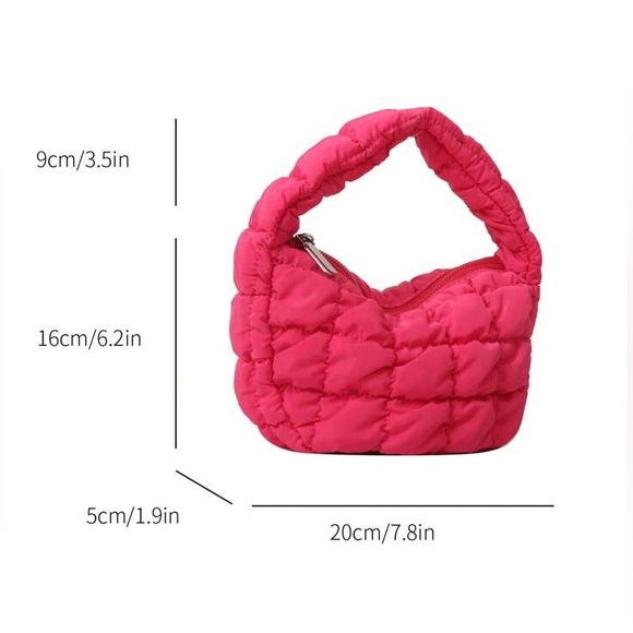 PUFFER STYLISH KOREAN HANDBAG PINKCORE TRENDY - Picture 4 of 6